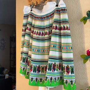 RARE VINTAGE EUC hmong style wrap skirt multicolor, multi pattern, multi stripe